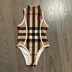 Toddler Burberry high neck bath suit